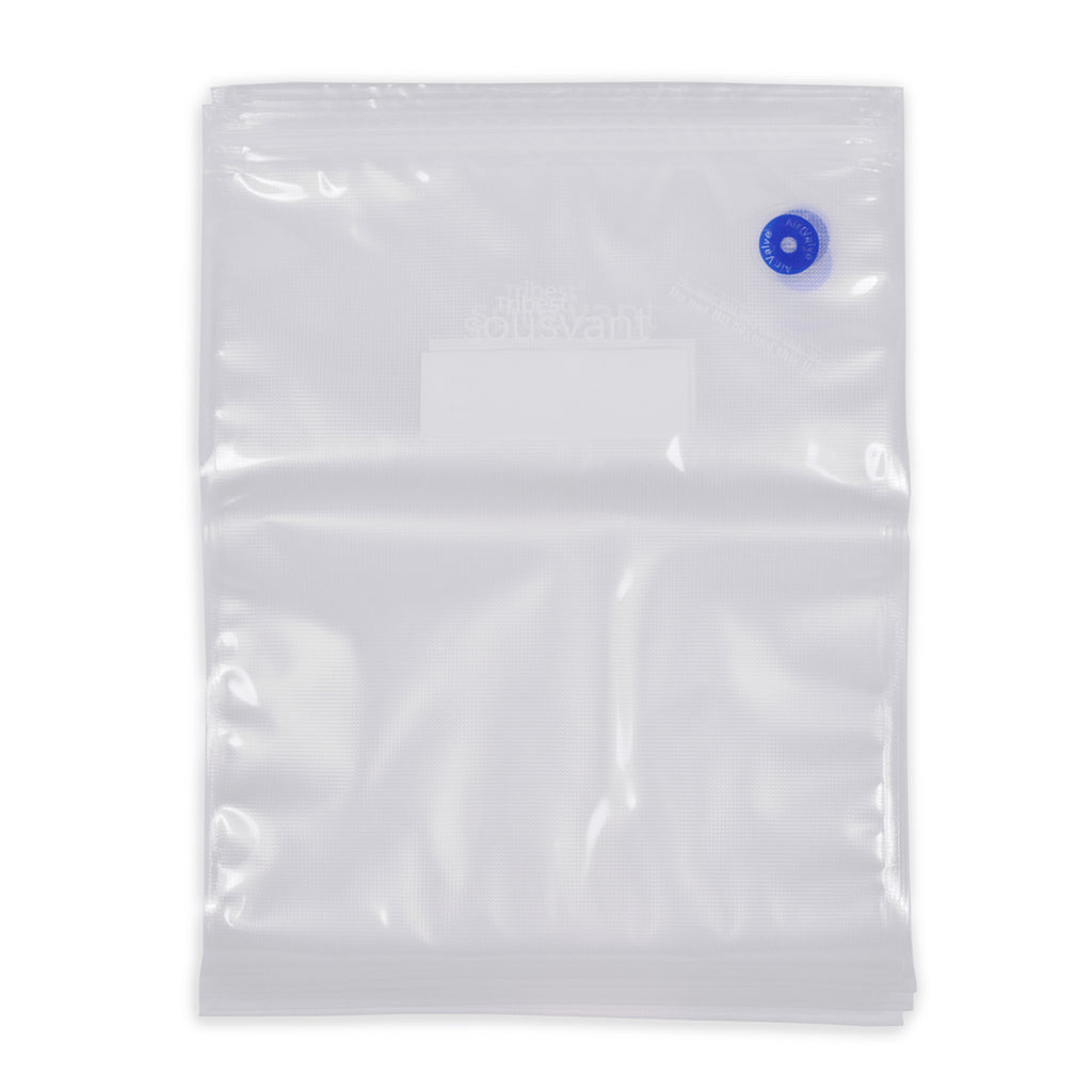 These are reusable, resealable vacuum bags. They can be used with a vacuum pump to create an airtight seal. They come in a set of 10.   Capacity: 1 Gallon/128 oz Dimensions: 13"H x 10"W
