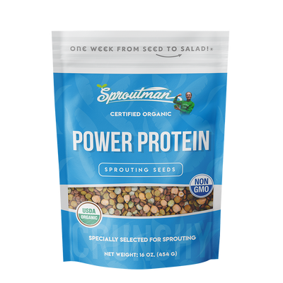 Sproutman's Organic Power Protein Crunchy Bean Mix Sprouting Seeds (16 oz) SEEDMIX2 - Tribest