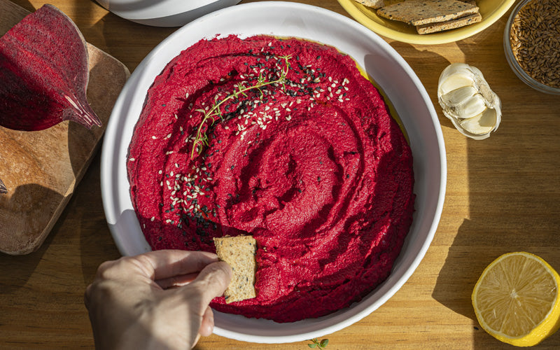 Creamy Beetroot White Bean Dip