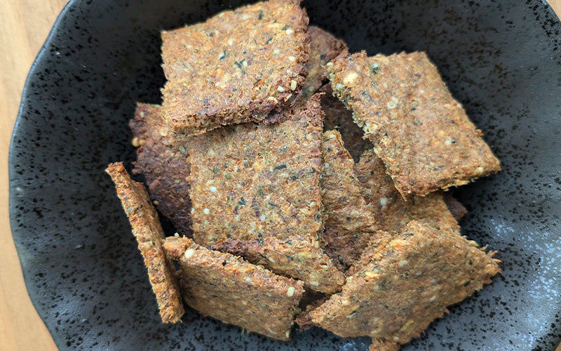 Juice Pulp Veggie Crackers