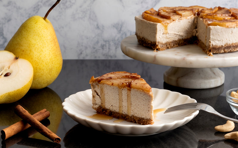 Vegan Spiced Pear Cheesecake