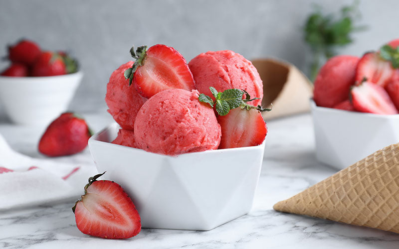 Simple Strawberry Sorbet