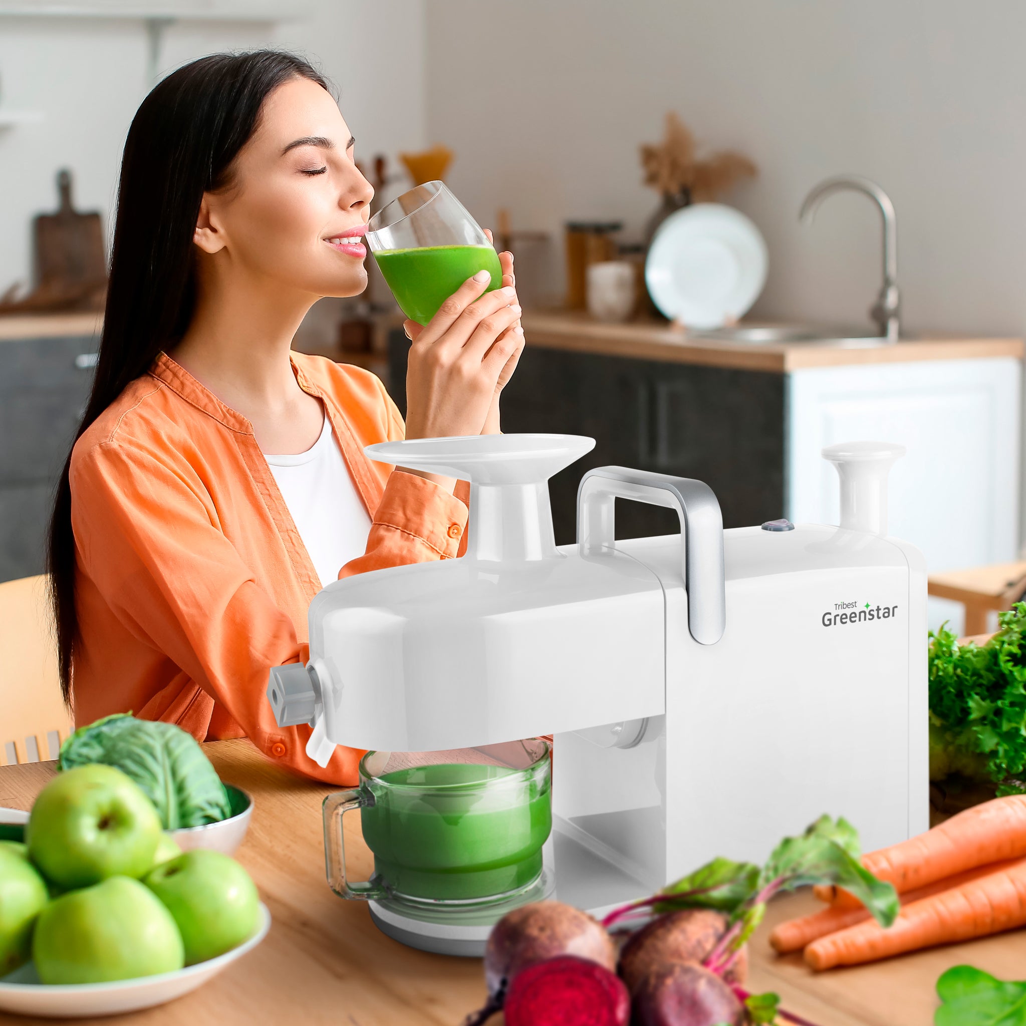 Greenstar 5 All Stainless Steel Twin Gear Cold Press Masticating Juicer Gray