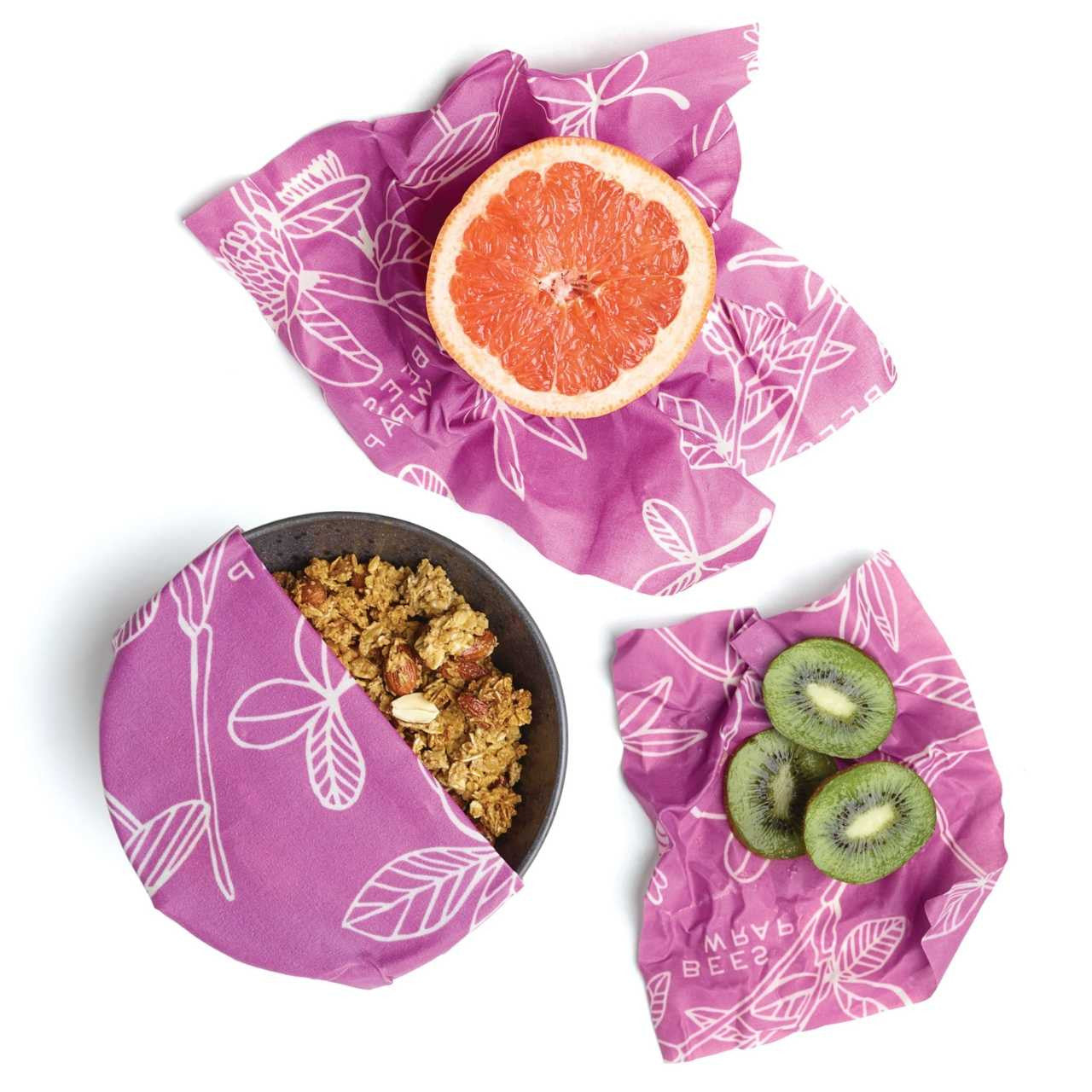 Bee's Wrap® Clover Print Purple Assorted 3 Pack