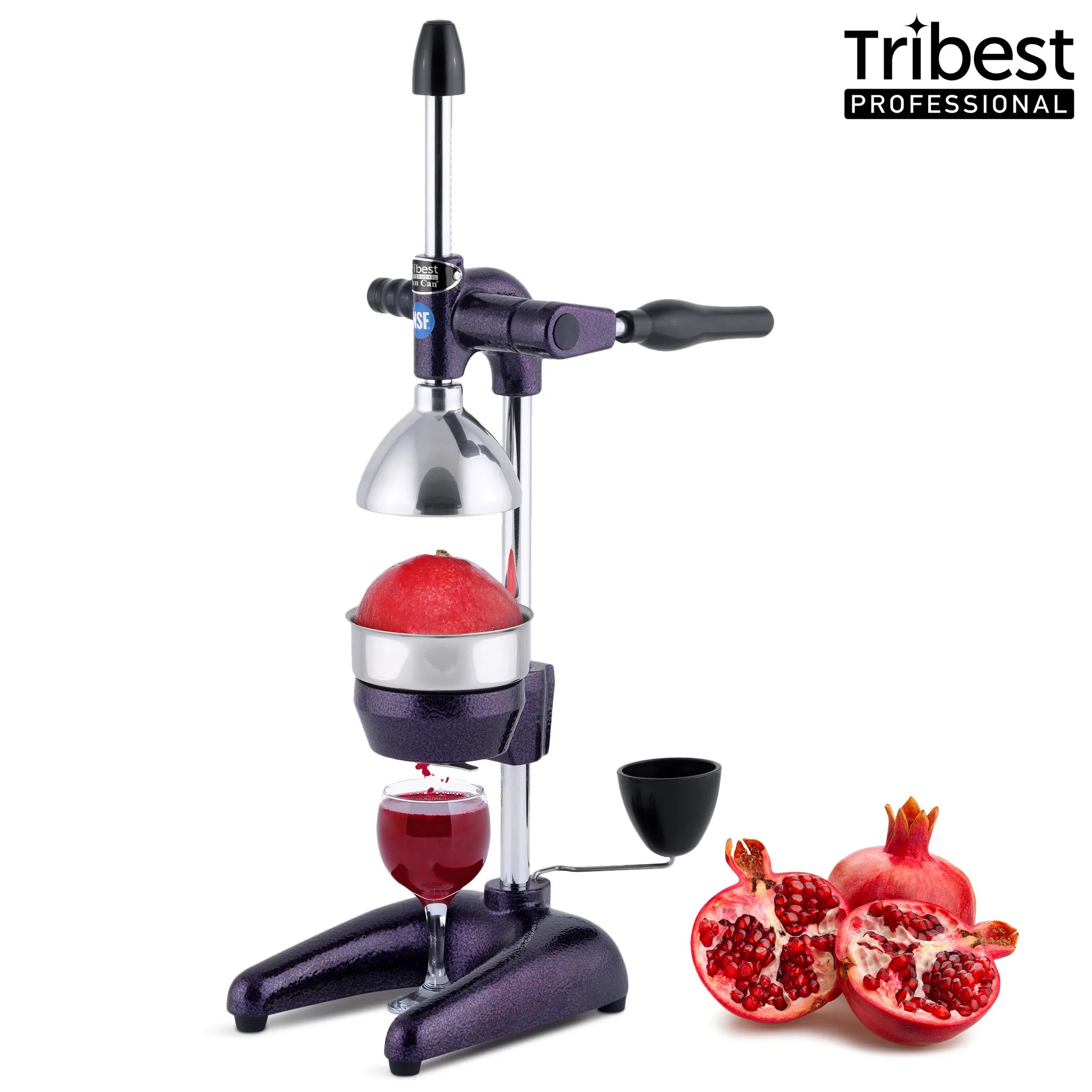 Tribest Professional Cancan XL Manual Juice Press for Pomegranate and Citrus MJP-105 in Purple