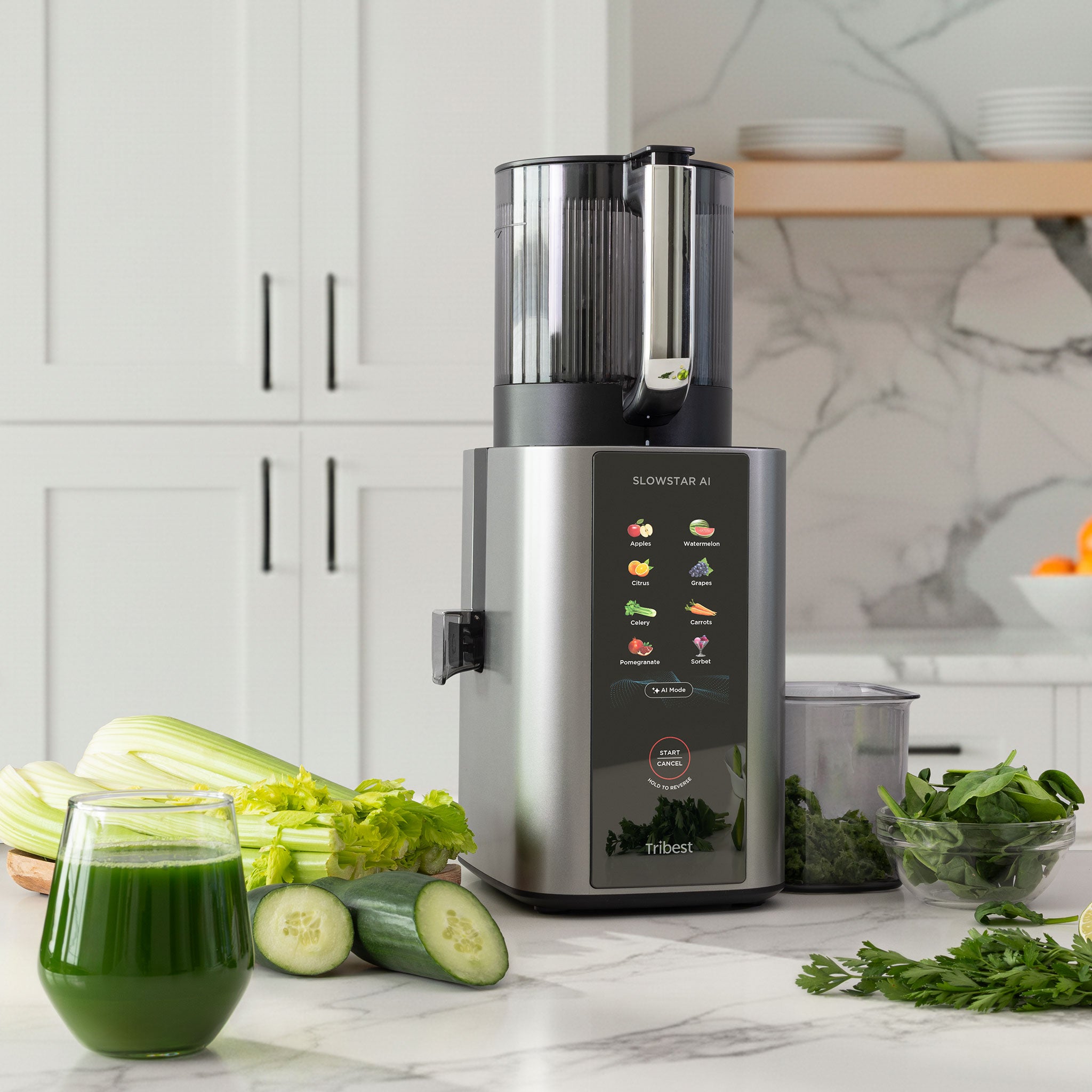 Slowstar AI Vertical Hopper Juicer with Automatic Intelligent Optimization