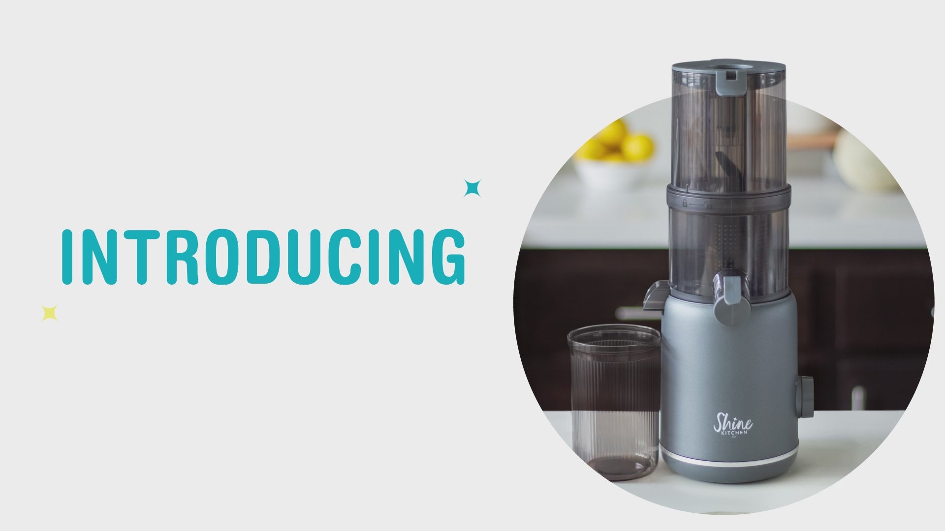 Shine Kitchen Co.® Compact Hands-Free Cold Press Juicer