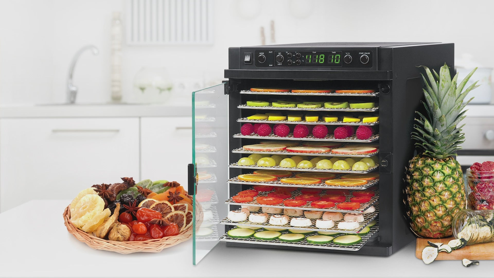 Tribest Sedona Classic Food Dehydrator With Stainless Steel Trays – Black :  Target