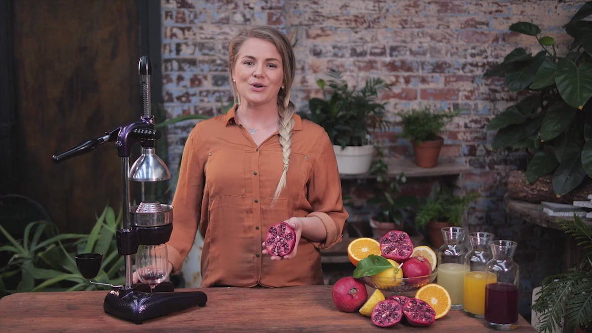 XL Manual Juice Press for Pomegranate and Citrus video