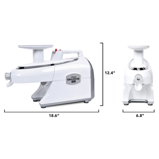 Greenstar® Pro Twin Gear Commercial Slow Juicer in White GS-P501-B - Size 18.6