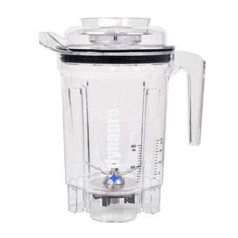 The Blending Container with Lid for the Dynapro® Commercial Vacuum Blender. This is the complete assembly that includes the lid, container, and blade.
