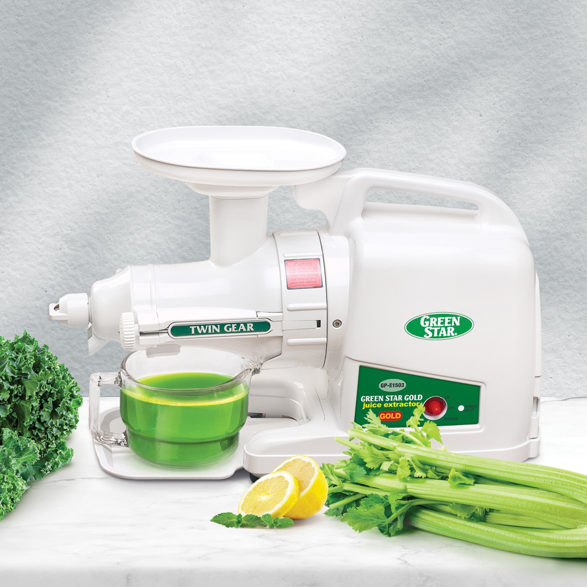 Greenstar Gold HD Twin Gear Slow Masticating Juicer GP-E1503-B - Tribest