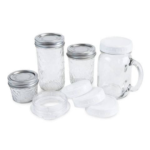 Mason Jar blender, white