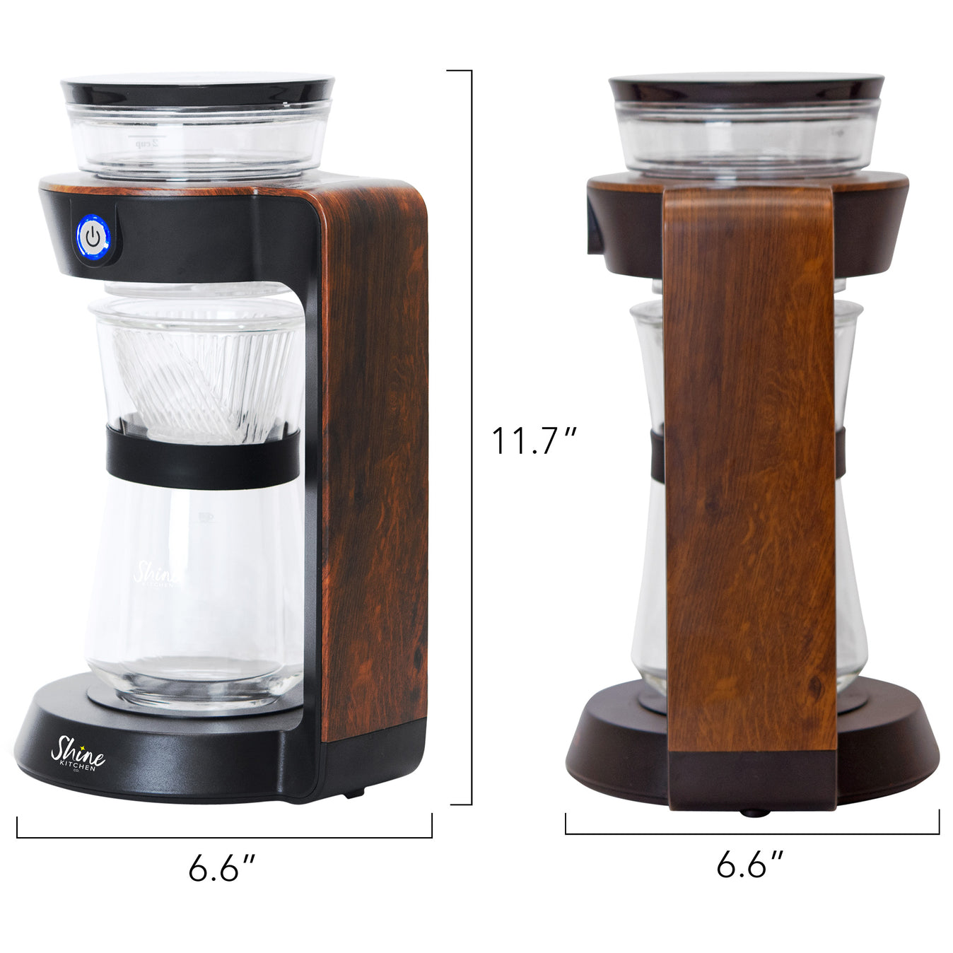 Shine Kitchen Co. Autopour Automatic Pour Over Coffee Machine 11.7 x 6.6 inches