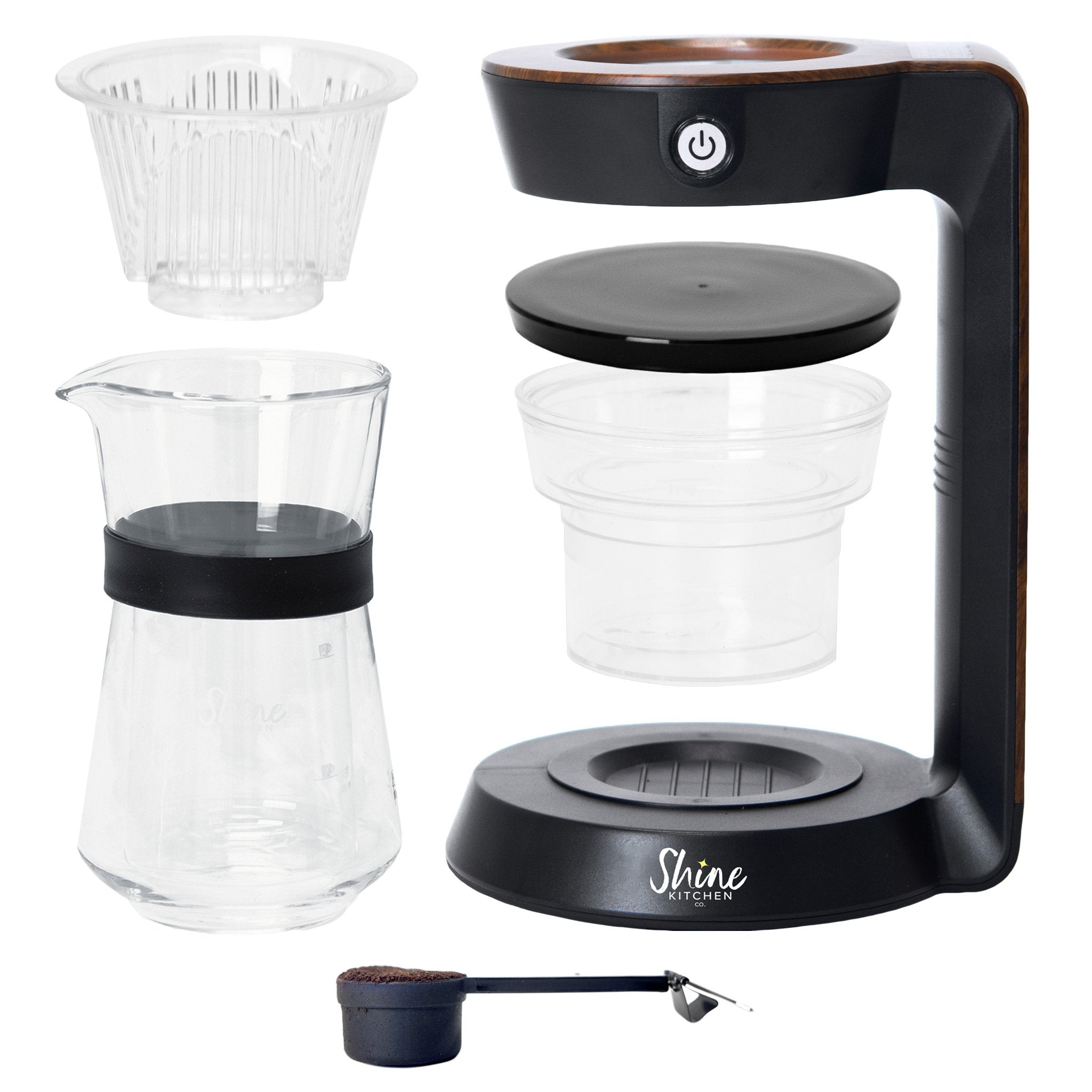 Pour Over Coffee Maker Set Includes Moka Pot 3 Cups (4.3 Oz - 130