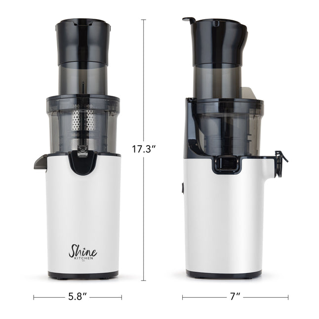 Shine Kitchen Co.® Easy Cold Press Juicer with XL Feed Chute - White