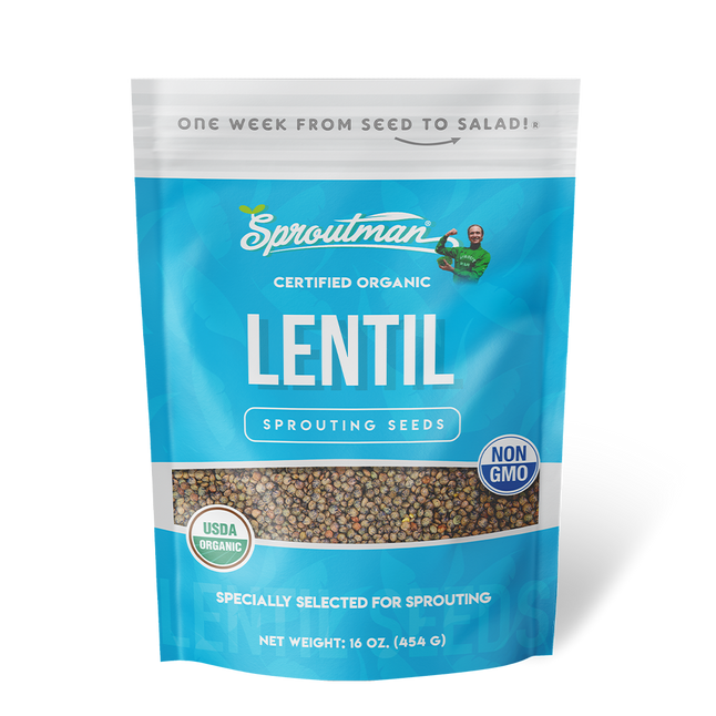 Sproutman® Organic Lentil Sprouting Seeds (16 oz)