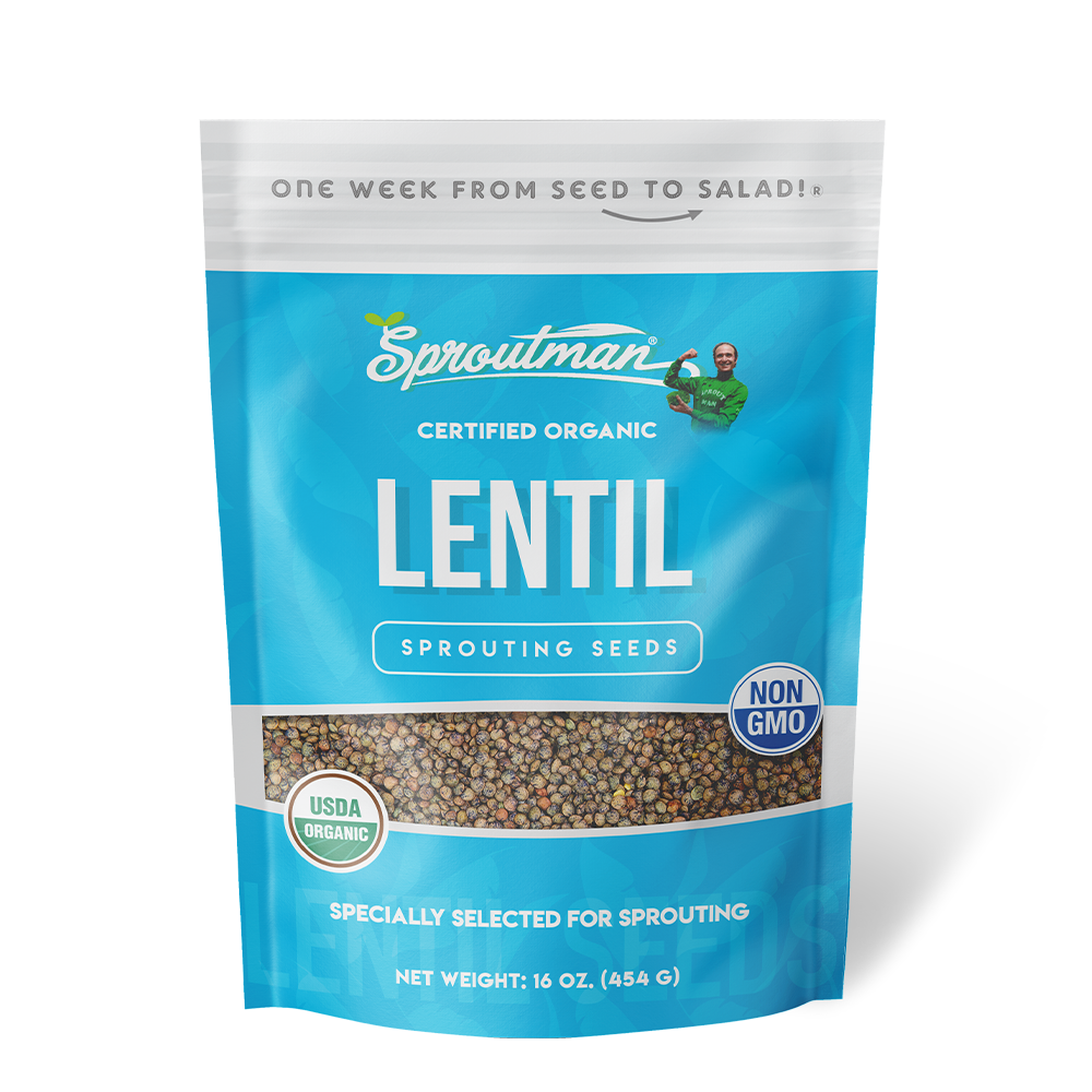 Sproutman® Organic Lentil Sprouting Seeds (16 oz)