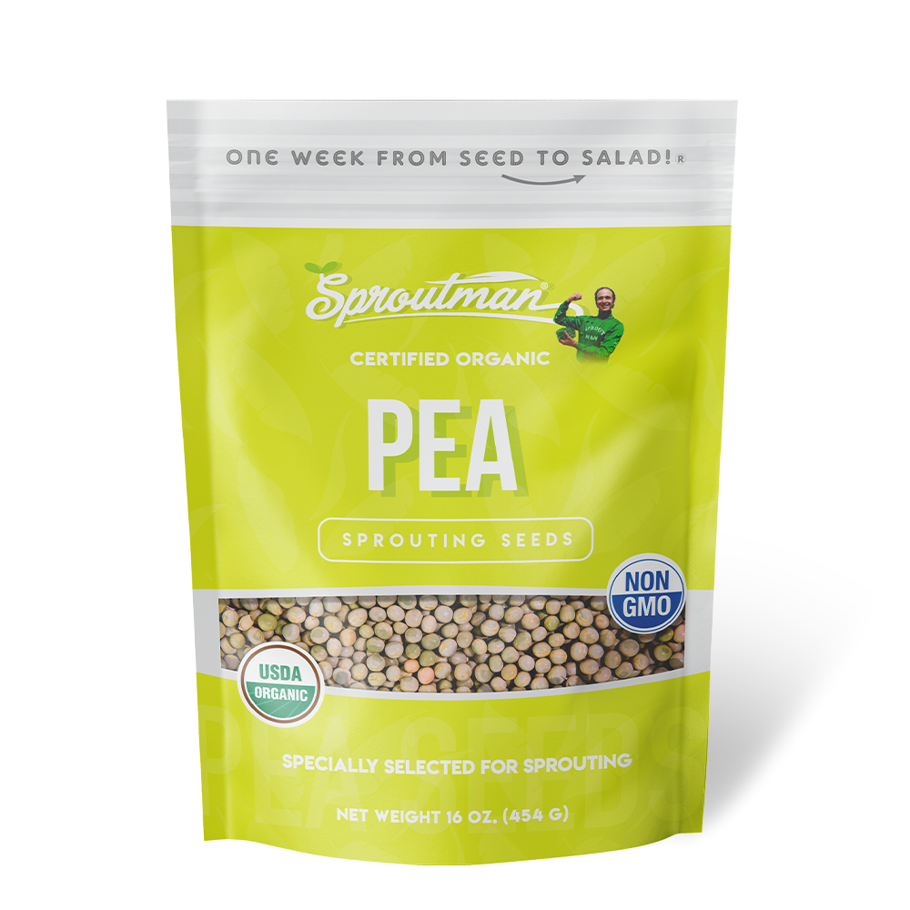 Sproutman's Organic Pea Sprouting Seeds (16 oz) SEEDBS08