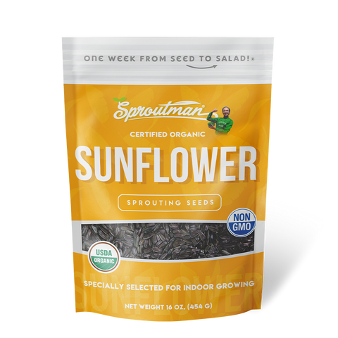 organic sunflower seeds for planting Sproutman's® Organic Sunflower Sprouting Seeds (16 oz)