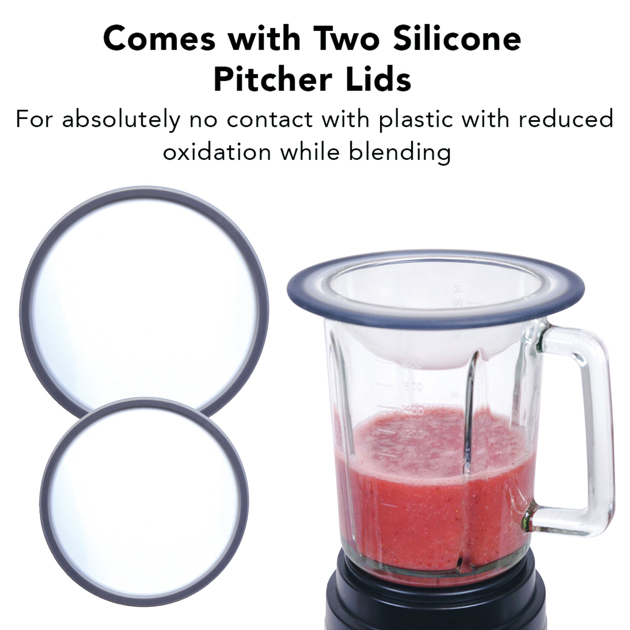 Dynablend Clean High-Power Home Blender DB-950-A - 2 Silicone Suction Lids - Tribest