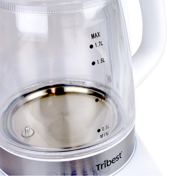 Raw Tea Kettle® Glass Electric Water Kettle GKD-450-B - Measurements in Liters - Tribest