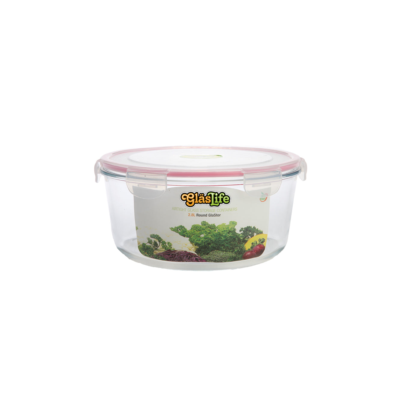 GlasLife® Air-Tight Glass Storage Container - Round GLC045 Small 15 oz / 0.45 L