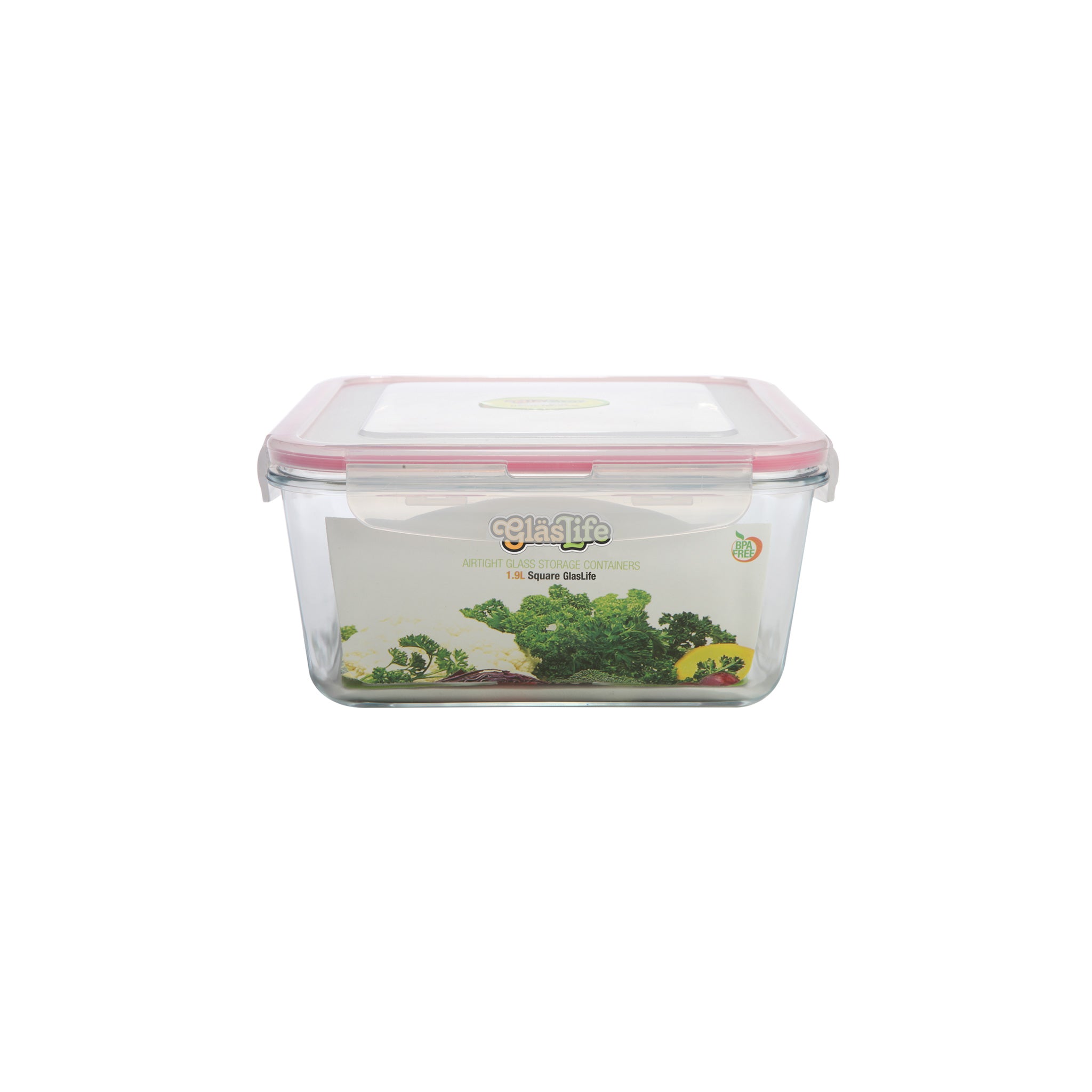 GlasLife® Air-Tight Glass Storage Container - Square GLS05 Small 17 oz / 0.5 L