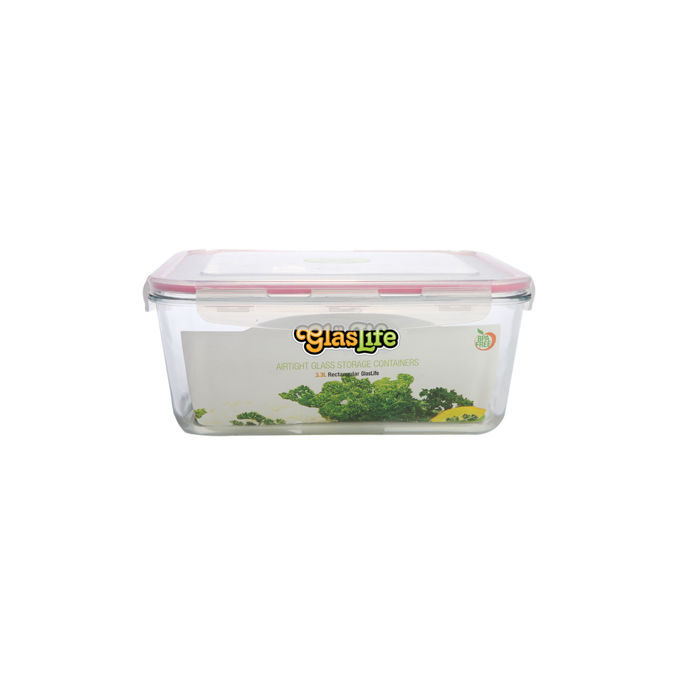 GlasLife® Air-Tight Glass Storage Container - Rectangular GLR045 Small 15 oz / 0.45 L