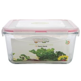 GlasLife® Air-Tight Glass Storage Container - Square GLS33 X-Large 112 oz / 3.3 L