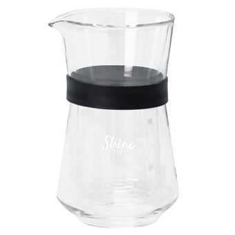 Double-Wall Glass Carafe with silicone protective grip band for Shine Kitchen Co.® Automatic Pour Over Coffee Machine (SCH-150).